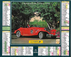 CALENDRIER 1995  VOITURES  Excalibur 1981 Et Panther Sports 1977 - Tamaño Grande : 1991-00