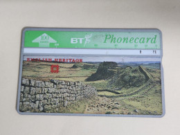 United Kingdom-(BTA117)HERITAGE-Hadrian's Wall-(203)(100units)(527G24931)price Cataloge3.00£-used+1card Prepiad Free - BT Publicitaire Uitgaven