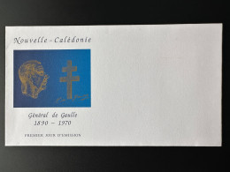 Nouvelle-Calédonie 1995 YT N°682 FDC Non Confectionné 25e Anniversaire De La Mort Du Général Charles De Gaulle Gold Doré - De Gaulle (Général)