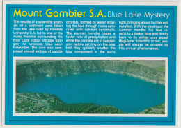 SOUTH AUSTRALIA SA Blue Lake Mystery MOUNT GAMBIER Nucolorvue 17MG083 Story Postcard C1980s - Mt.Gambier