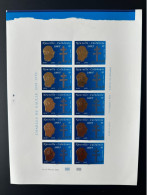 Nouvelle-Calédonie 1995 YT N°682 Feuille NON DENTELEE Ni Coupée Ni Numérotée Mort Du Général Charles De Gaulle Gold Doré - Unused Stamps