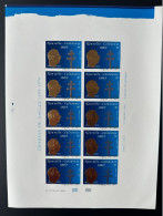 Nouvelle-Calédonie 1995 YT N°682 Feuille VARIETE OR DECALE & NON DENTELEE Mort Du Général Charles De Gaulle Gold Doré - Unused Stamps