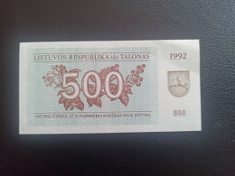 Lituanie Billet 500 Talonas 1992 Neuf TTB+ - Lithuania