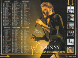 CALENDRIER 2019  JOHNNY HALLYDAY Chanteur - Tamaño Grande : 2001-...