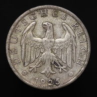 Allemagne / Germany, Weimar Republic, 1 Reichsmark , 1925 - J, Hamburg, Argent (Silver), SUP (AU), KM#44 - 1 Mark & 1 Reichsmark