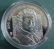 Medaille 200 Geburtstag Georg Büchner  2013 PP 22,5 Mm  #m235 - Andere & Zonder Classificatie