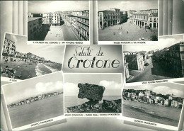CROTONE - SALUTI / VEDUTINE - EDIZIONE MUOIO & CLAUSI - SPEDITA 1961 (16074) - Crotone