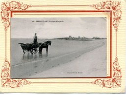 CARNAC  **  UN ATTELAGE SUR LA PLAGE ** CHEVAL ** VILLAS ** - Carnac