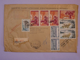 BS18 AEF CONGO BELLE LETTRE MARITIME PRIVEE RR 1959 POINTE NOIRE  A PARIS FRANCE +BANDE VERT. DU 200 F  AF. FLAMBOYANT - Cartas & Documentos