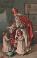 NOEL - Vive St Nicolas - Avec Des Enfants Et Leurs Jouets - Carte Postale Ancienne - Santa Claus