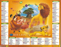 CALENDRIER 2014 LE ROI LION Et BAMBI  DISNEY - Grand Format : 2001-...