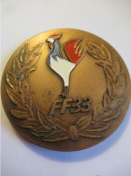 Médaille De Table/ Cuivre /Coq FF33/Fédération Française De BASKETBALL/ Jean VILLETTE/Fin XXéme        MED436 - Altri & Non Classificati