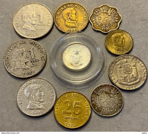 Lot De 10 Pièces Différentes Des Philippines Dont 1 UNC Argent Sous Capsule …. Vendu En L’état (33) - Philippines