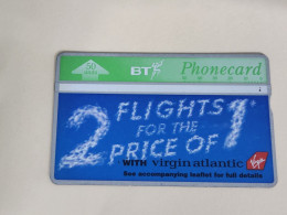 United Kingdom-(BTA142)-VIRGIN ATLANTIC-(232)(50units)(570G86613)price Cataloge1.00£-used+1card Prepiad Free - BT Werbezwecke