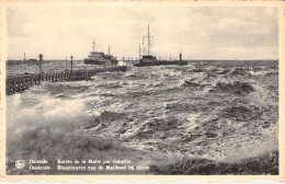 BELGIQUE - OSTENDE - Entrée De La Malle Par Tempête - Carte Postale Ancienne - Blankenberge