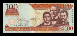 República Dominicana 100 Pesos Oro 2006 Pick 177a Low Serial 77 Sc Unc - Dominicaine