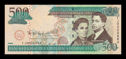 República Dominicana 500 Pesos Oro 2006 Pick 179a Low Serial 864 Sc Unc - Dominicaine