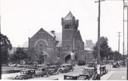 Illinois Galesburg First Presbyterian Church Old Cars Real Photo - Autres & Non Classés