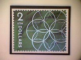 United States, Scott #5700, Used(o), 2022, Floral Geometry, $2, Silver And Green - Gebraucht