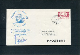 1984 Denmark EBELTOFT Last Voyage Of Fregatten Jylland Signed PAQUEBOT Ship Cover. Slania - Briefe U. Dokumente