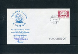 1984 Denmark EBELTOFT Last Voyage Of Fregatten Jylland Signed PAQUEBOT Ship Cover. Slania - Cartas & Documentos