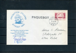 1984 Denmark EBELTOFT Last Voyage Of Fregatten Jylland Signed PAQUEBOT Ship Cover. Slania - Storia Postale