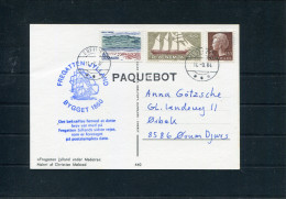 1984 Denmark EBELTOFT Last Voyage Of Fregatten Jylland Signed PAQUEBOT Ship Postcard. Slania - Covers & Documents