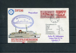 1983 Denmark DFDS M.S. EUROPAFARJAN Grena - Helsingborg Paquebot Ship Cover - Briefe U. Dokumente