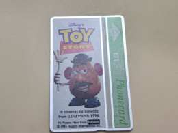 United Kingdom-(BTA148)Disney's Toy-1potato Head-(243)(20units)(642A35350)-price Cataloge 3.00£-used+1card Prepiad Free - BT Advertising Issues
