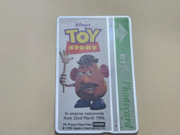 United Kingdom-(BTA148)Disney's Toy-1potato Head-(244)(20units)(662B07796)-price Cataloge 3.00£-used+1card Prepiad Free - BT Emissions Publicitaires