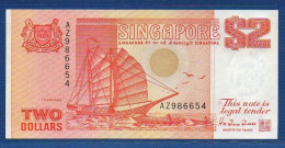SINGAPORE - P.27 – 2 Dollars ND 1988 UNC, S/n AZ986654 - Singapour