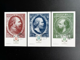 NETHERLANDS 1967 AMPHILEX SET OF 3 MAXIMUM CARDS NEDERLAND - Cartoline Maximum