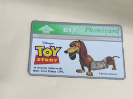 United Kingdom-(BTA149)Disney's Toy-2 Slinky Dog-(249)(20units)(642K78602)price Cataloge 3.00£-used+1card Prepiad Free - BT Advertising Issues