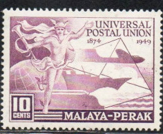 MALAYA PERAK MALESIA 1949 UPU 10c MNH - Perak