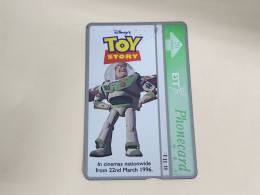 United Kingdom-(BTA150)Disney's Toy-3 BUZZ-(255)(20units)(662A36901)price Cataloge 3.00£ Used+1card Prepiad Free - BT Edición Publicitaria