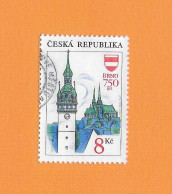 CZECH REPUBLIC 1993 Gestempelt°Used  MiNr.9 "750 Jahre Stadt Brünn # Rathausturm # Dom Peter Und Paul" - Oblitérés