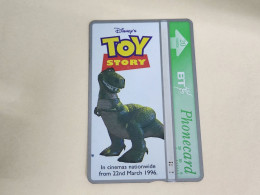 United Kingdom-(BTA153)Disney's Toy-6-REX-(264)(20units)(622K07914)price Cataloge 3.00£ Used+1card Prepiad Free - BT Emissions Publicitaires