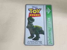 United Kingdom-(BTA153)Disney's Toy-6-REX-(265)(20units)(622L75622)price Cataloge 8.00£ Mint+1card Prepiad Free - BT Advertising Issues