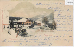 Winterlandschaft - Paysage D'hiver Litho - Stabstempel: Estavayer Le Lac - Estavayer