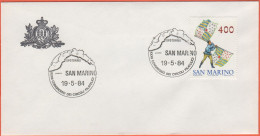 SAN MARINO - 1984 - 400 Sbandieratori + Annullo Spotorno XXXII Congresso Dei Circoli Filatelici - Ufficio Filatelico Di - Storia Postale