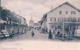 Mont La Ville, Rue Animée Et Café Restaurant (732) - Mont-la-Ville