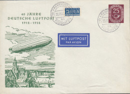 BRD PU 4/3 Mit Stempel: Frankfurt Flughafen 26.11.1952 - Buste Private - Usati