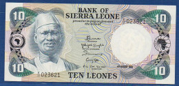 SIERRA LEONE - P. 8c – 10 Leones 1984 UNC, S/n E/11 023621 - Sierra Leone