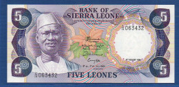 SIERRA LEONE - P. 7f – 5 Leones 1984 UNC, S/n C/19 063432 - Sierra Leone