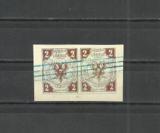 Lubeck 1859 , Mi.3 ,  Used  (stamps On Piece ) - Lubeck