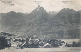 Amden - Dorf Gegen Firzstock, Mürtschenstock, Neuenkamm       Ca. 1910 - Amden