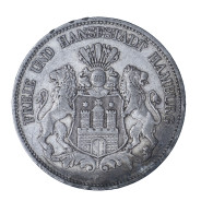 Allemagne-Ville Libre DHambourg 5 Mark 1876 Hambourg - 2, 3 & 5 Mark Plata