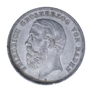 Allemagne-Grand Duché De Bade Friedrich I 5 Mark 1875 Karlsruhe - 2, 3 & 5 Mark Argent