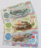 China Banknote Collection，A Set Of Three Fluorescent Banknotes Commemorating The 130th Anniversary Of Mao Zedong's Birth - Chine