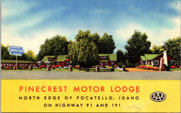 Idaho Pocatello Pinecrest Motor Lodge Curteich - Pocatello